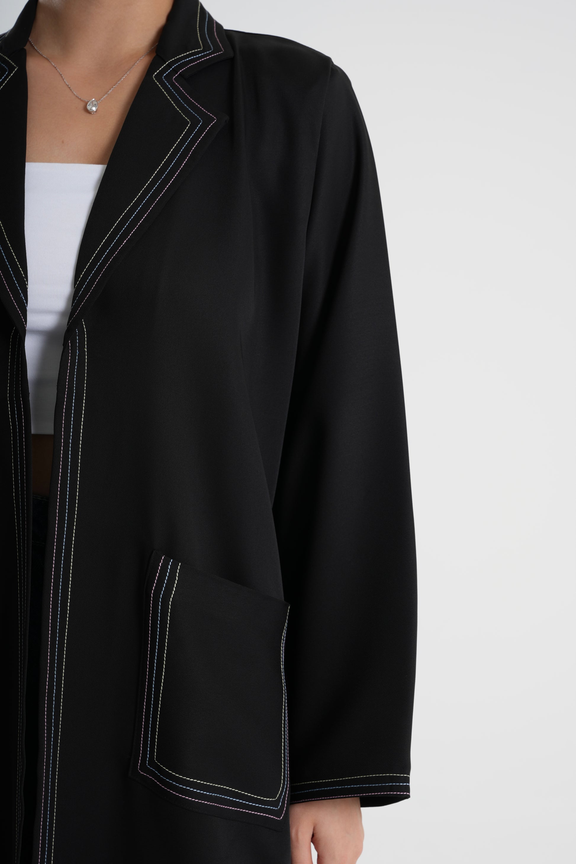 Rainbow Blazer In Black