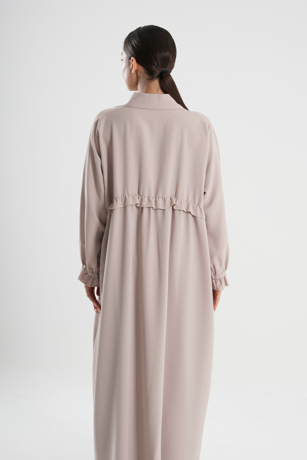 Beige Ruffles Shirt